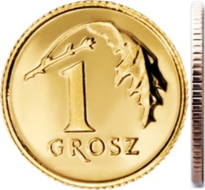 1 gr grosz 2007 mennicza mennicze z woreczka