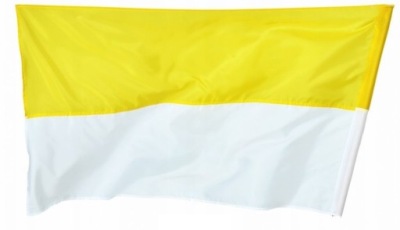 Флаг żółto-biała 115x70 papieska фото №1