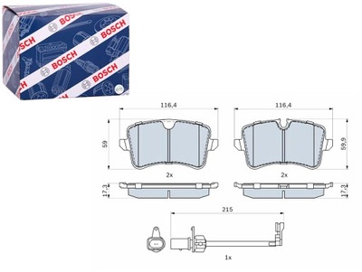 ZAPATAS DE FRENADO PARTE TRASERA AUDI A6 ALLROAD C7 A6 C7 A7 1.8-4.0 10.10-09.18  