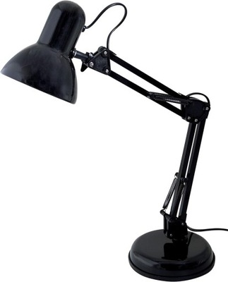Lampka biurkowa kreślarska Velamp czarna 1 x E27