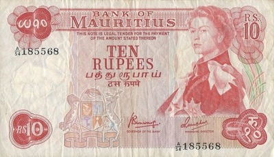 Mauritius - 10 Rupii - 1967 - P31