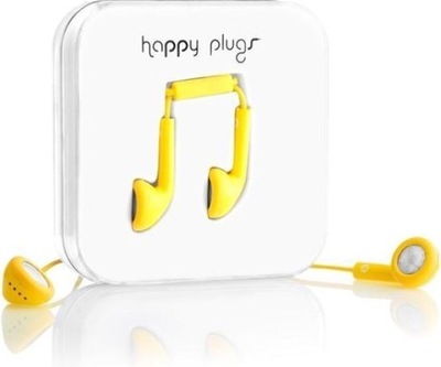 Słuchawki Happy Plugs headphones with mic & remote yelow ORYG