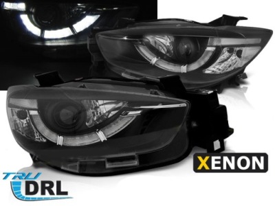 Фары передние mazda cx5 11-15 черный drl ксенон фото №1