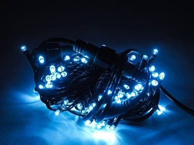Lampki choinkowe 100 LED niebieskie zewnętrzne IP44