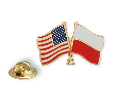 Przypinka Przyjaźni POLSKA - USA Flaga Pins Wpinka #