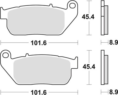 ZAPATAS DE FRENADO PARTE DELANTERA MOTO. (SINTER STREET) HARLEY-DAVIDSON XL 1200 V  