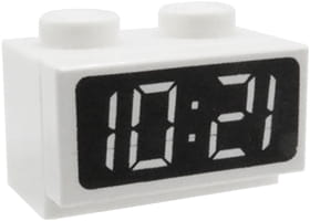 LEGO zegarek elektroniczny / zegar / budzik biały