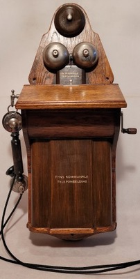 Stary telefon ścienny - FYNS KOMMUNALE TELEFONSELSKAB.