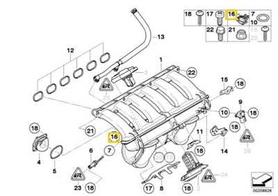 BMW E60N E61 E63 E64 E90 KOLEKTORIUS ĮSIURBIAMAS SUPORTAS 