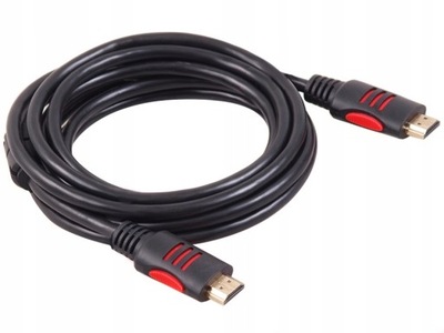 Kabel HDMI przewód SLIM 3D GOLD ULTRA HD 1.4 5m
