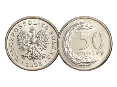 50 groszy 1995 r. stan menniczy z woreczka
