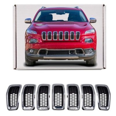 Jeep cherokee v kl 14-18 przed lift вкладиші решітка хромовані 68303626aa фото №1
