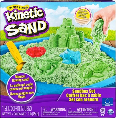 KINETIC SAND PIASEK KINETYCZNY Zielony PIASKOWNICA