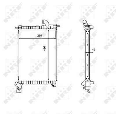 RADUADOR DE AGUA OPEL VECTRA 2.0TD 95- 507527/NRF NRF  