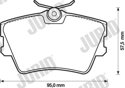 КОЛОДКИ ГАЛЬМІВНІ ЗАД JURID 571875J