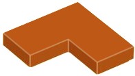 LEGO TILE 14719 NAROŻNA 2x2 pomarańczowa ciemna (1g)