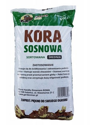 KORA SOSNOWA ŚREDNIA 80L ORYG. PAKOWANA 20-40MM