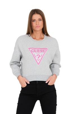 GUESS Szara krótka bluza S