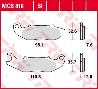 ZAPATAS DE FRENADO TRW MCB818SI  