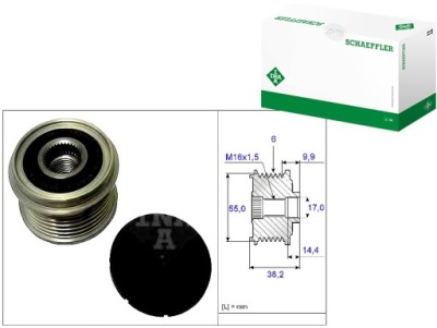 Ina535 0216 10 шкив генератора hyundai 2,0 фото №1