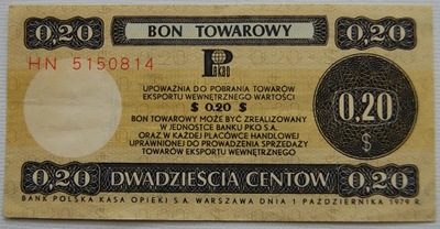 20 CENTÓW 1979