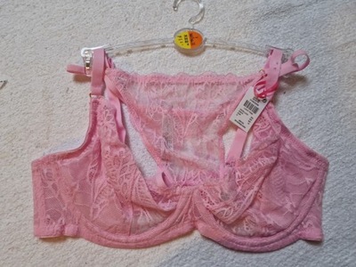 PRIMARK SLICZNY KOMPLET PINK LACE 80F STRINGI L