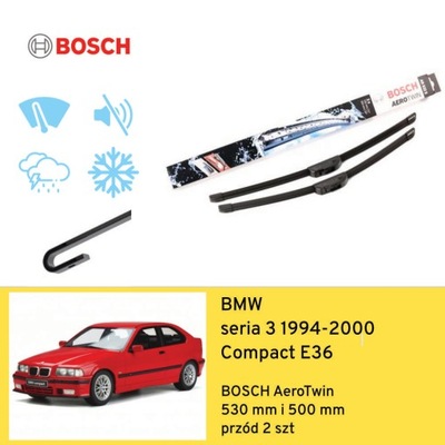 ДВОРНИКИ ПЕРЕД DO BMW SERIA 3 COMPACT E36 (1994-2000) BOSCH