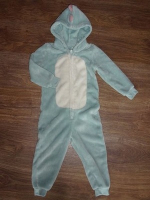 DINOSAUR ŚPIOCH ONESIE PIŻAMA 98-104 STRÓJ DINOZAUR