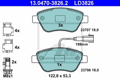 ZAPATAS DE FRENADO ATE CERAMIC ATE 13.0470-3826.2  