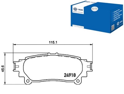 Hella pagid гальмівні колодки гальмівні lexus rx 450h awd gy фото №1