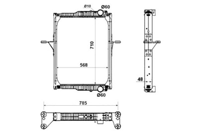 NRF РАДИАТОР ДВИГАТЕЛЯ ВОДЫ RVI MIDLUM VOLVO FL II D7E240-DXI7 05.06-