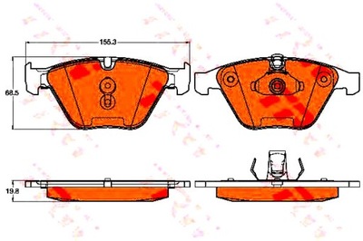 TRW ZAPATAS DE FRENADO BMW PARTE DELANTERA 3 5 6 7 2,0-6,0 03-  