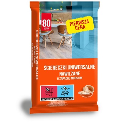 PIERWSZA CENA ŚCIERECZKI NAWILŻANE UNIWERSALNE X80