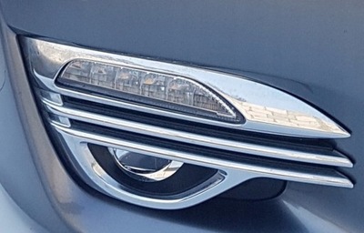 Рамка решётка противотуманной фары правая перед хром infiniti q70 lift фото №1