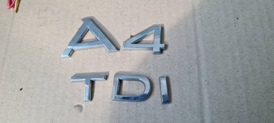 A4 b8 lift емблема кришки logo багажника надпис a4 tdi фото №1