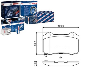 BOSCH КОМПЛЕКТ КОЛОДОК ТОРМОЗНЫХ 05174327AC 51743