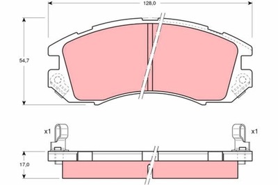 ZAPATAS DE FRENADO SUBARU PARTE DELANTERA IMPREZA GDB989  