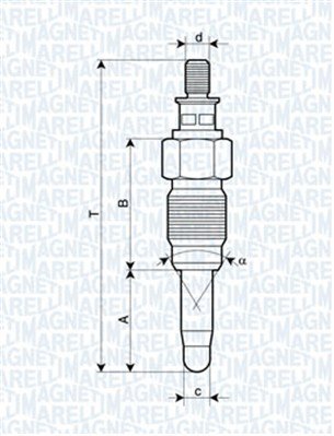 MAGNETI MARELLI 062900056304 СВІЧКА РОЗЖАРЮВАННЯ AUDI 1.