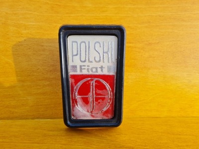 STARY ZABYTKOWY EMBLEMAT Z NAPISEM FIAT ORYGINAŁ Z PRL