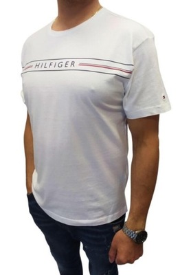 TOMMY HILFIGER Koszulka t-shirt biały r XL