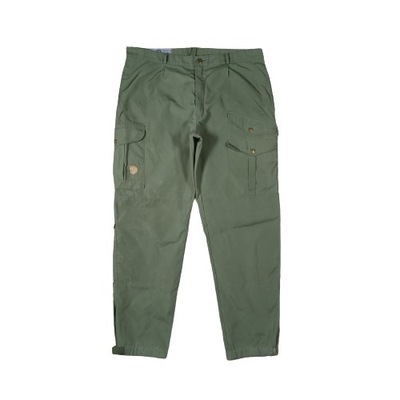 FAJLLRAVEN Spodnie Cargo Khaki Męskie Logo r. W38