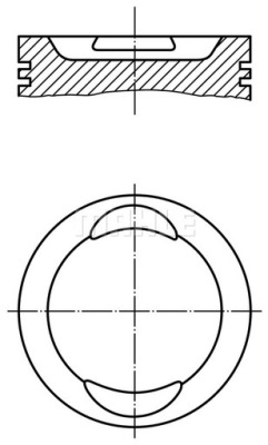 Mahle поршень fiat 1,2b 70,80 std фото №1