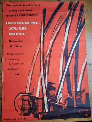 PLAKAT FILMOWY OPOWIEŚĆ ZNAD DONU OPAŁKA 1964