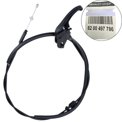 Ручка + трос открывания капот комплект - renault kangoo ii - оригинал фото №1