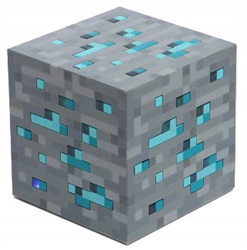 MINECRAFT LAMPKA NOCNA RUDA DIAMENTU BLOK FIGURKA