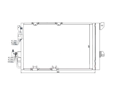 RADUADOR DE ACONDICIONADOR OPEL ASTRA G 1998- 13192901  