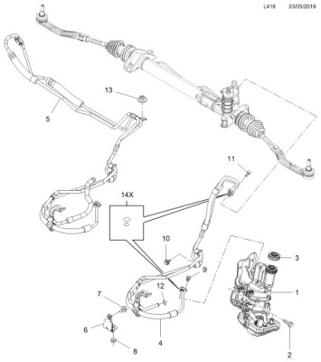 95529519 шланг до przrkładni керма фото №1