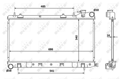 AUŠINTUVAS SUBARU FORESTER/IMPR NRF53815 