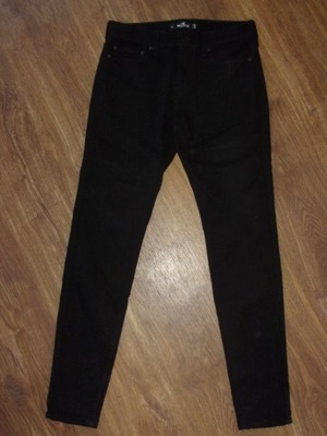 HOLLISTER spodnie jeansy 30/32 CZARNE
