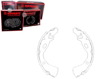 Nipparts гальмівні колодки гальмівні kia pride da 1.1 i sz фото №1